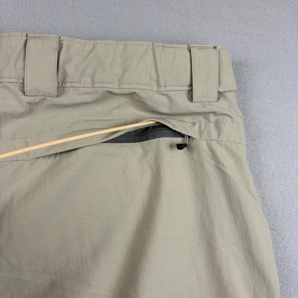 Simms Mens Large Tan Stretch Waist Quick Dry Fishing Wet Wading Shorts Hiking
